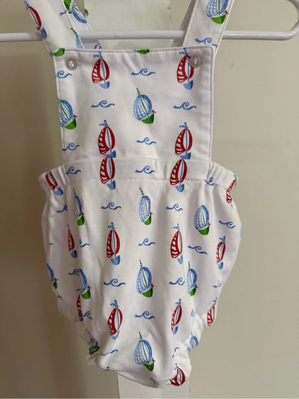 New The Proper Peony Sawyer Sailboat Cross Back Bubble Romper